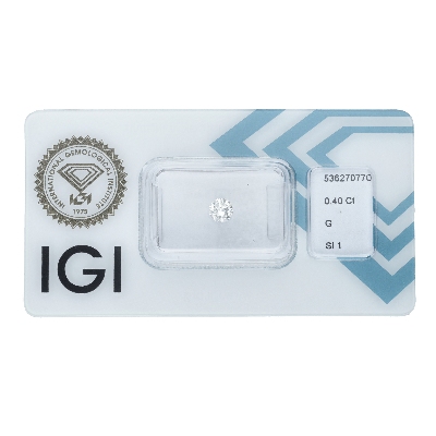 IGI-zertifizierter Diamant  CT 0,40 G SI1