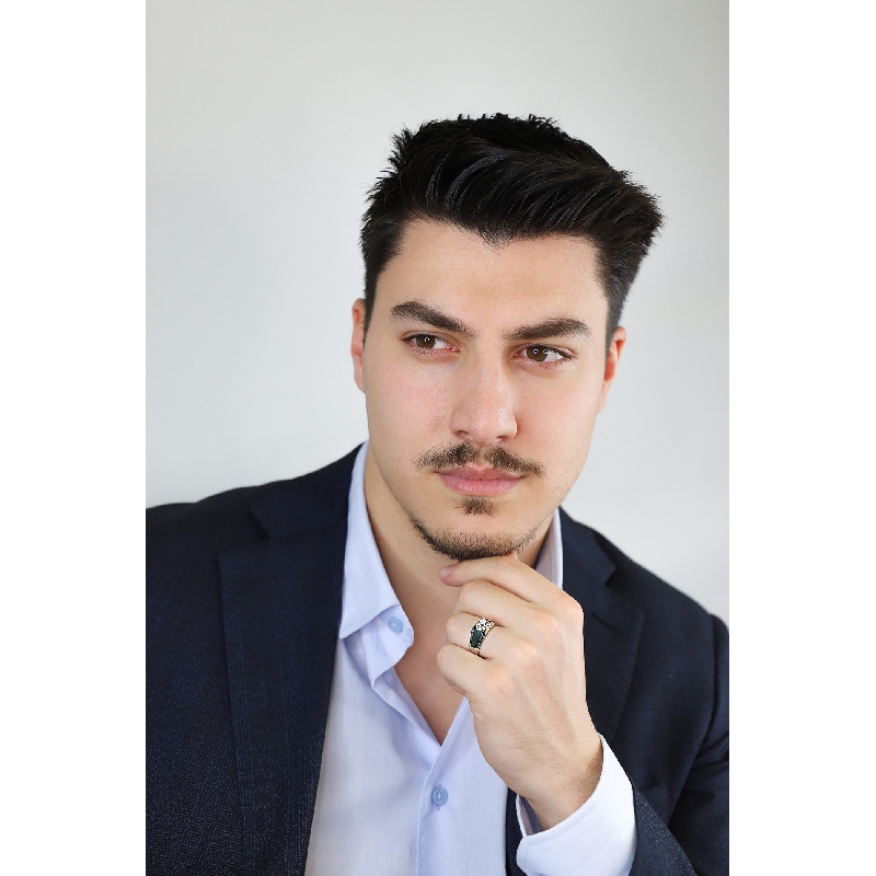 Solitär Ring Weißgold Herren 