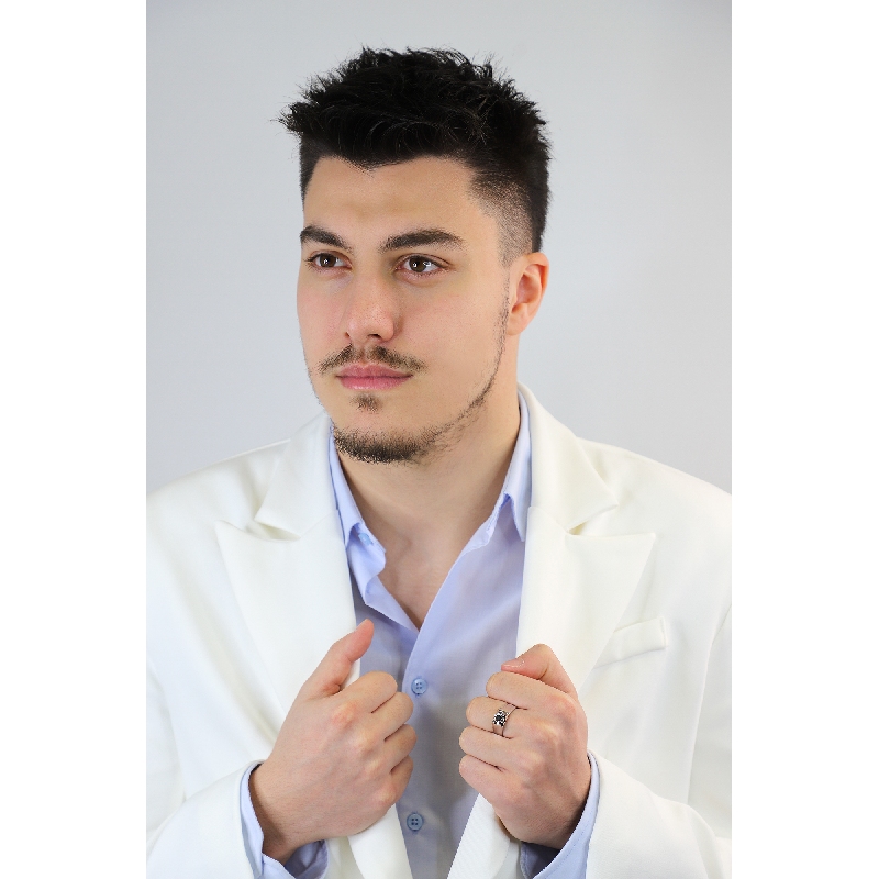 Solitärring schwarzer Diamant Weißgold Herren 