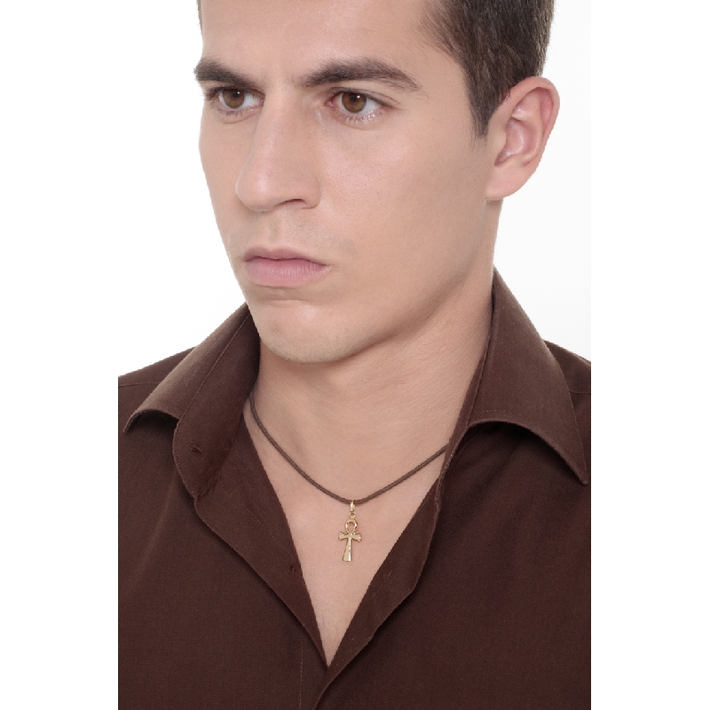 Judisches Kreuz Anhänger Gelbgold 18K 