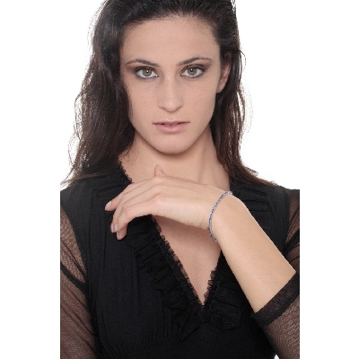 Tennis Armband Weißgold Damen Herren 