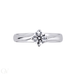 Rauten Fassung Solitär Valentino 4 Krappen