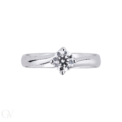 Rauten Fassung Solitär Valentino 4 Krappen