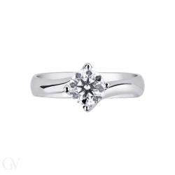 Valentino Solitär-Fassung mit Rauten-Design