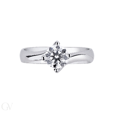 Valentino Solitär-Fassung mit Rauten-Design