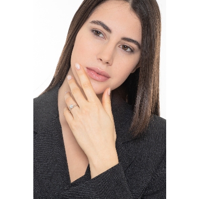 Verlobungsring 750 Weißgold Antragsring mit Diamant 1 Karat