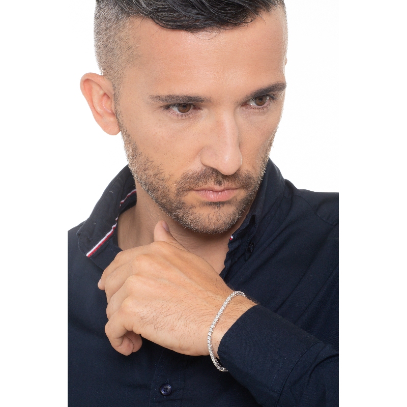 Weißgold Tennis Armband für Damen und Herren