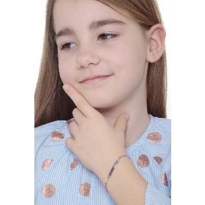 Gravierbares Armband Weißgold, 16 cm