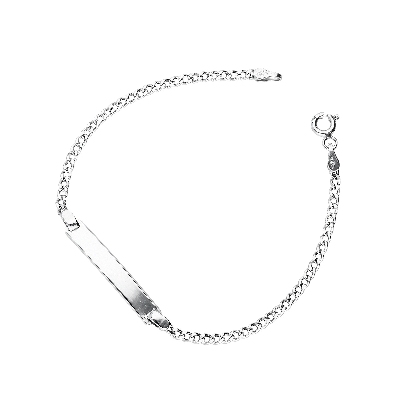 Gravierbares Armband Weißgold, 16 cm