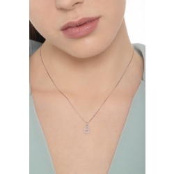 Kette aus Weißgold 18k mit Buchstabe B aus Diamanten  2