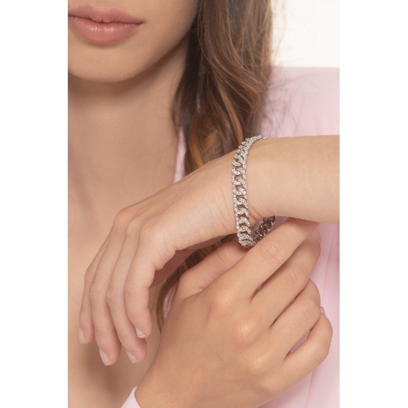 ICED OUT Armband mit Diamanten aus Weißgold 18K ICED OUT Armband mit Diamanten aus Weißgold 18K