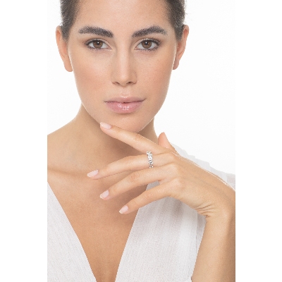 Ring Weissgold mit Diamanten