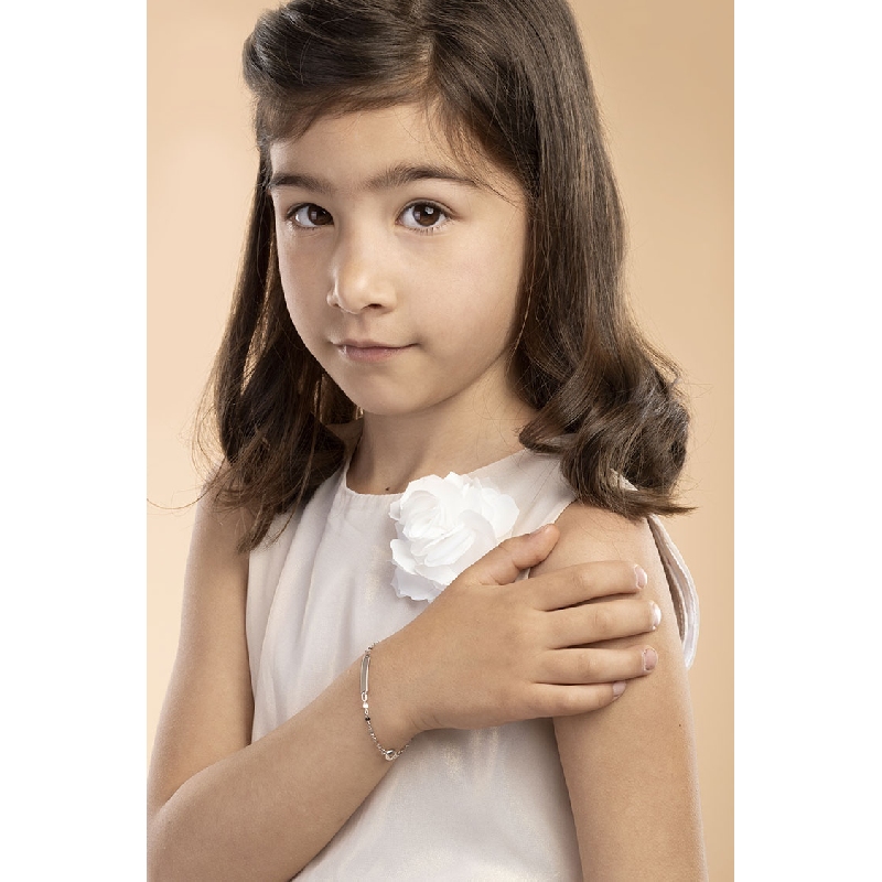 Armband mit Gravurplatte und Herz Kinder Armband mit Gravurplatte und Herz Kinder