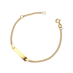 Armband gravierbar Gelbgold Kinder, 15.5 cm