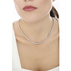 Diamant Kette Tennis Weißgold 18K 2