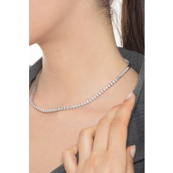 Tennis Kette Diamantkette18K Weißgold 750  2