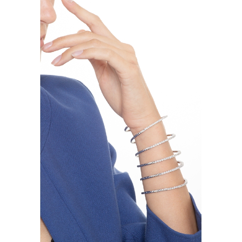 Stretch Armband Weißgold mit Diamanten