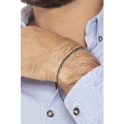 Armband Tennis mit schwarzen Diamanten