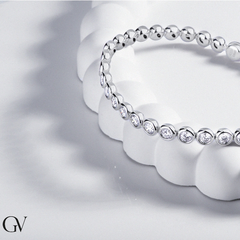 750er Armband Damen Weißgold mit Diamanten 750er Armband Damen Weißgold mit Diamanten