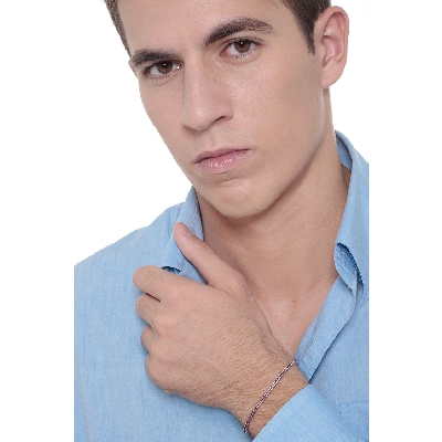 Rubin Armband Weißgold Tennis