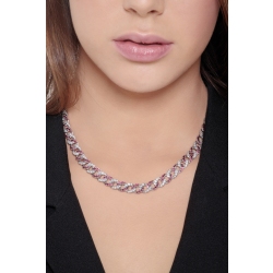 Iced Out Kette Weissgold Rubine Diamanten 2