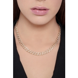 Gelbgold 18K Iced Out Kette mit Diamanten  2