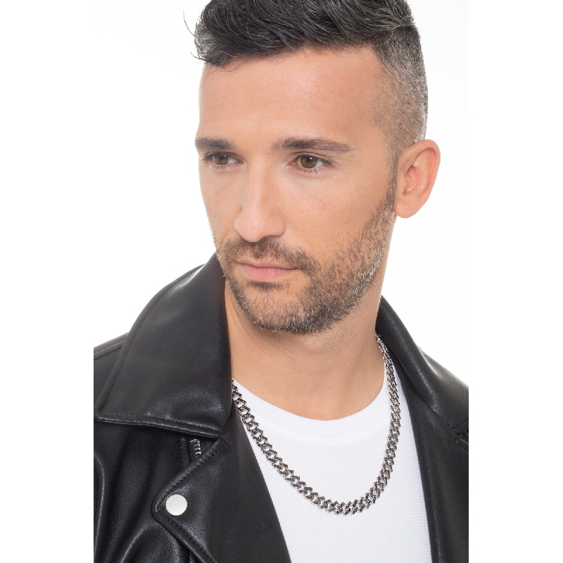 Cuban Link Kette Weißgold 750 mit schwarzen Diamanten  Cuban Link Kette Weißgold 750 mit schwarzen Diamanten