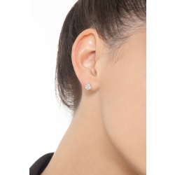 Einkarätige Diamant-Ohrstecker aus Weißgold 18K 2