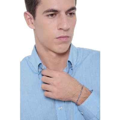 Saphir Armband Tennis 750er Weißgold 