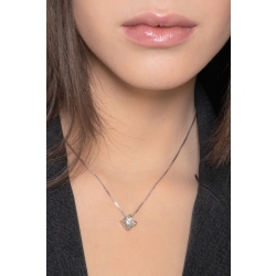 Weißgold 18K Diamant-Anhänger 1 Karat 2