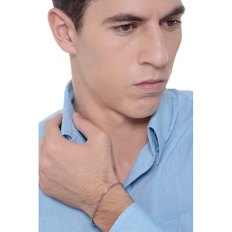 Tennisarmband 18K Weißgold mit 0,01 Karat Rubinen  Tennisarmband 18K Weißgold mit 0,01 Karat Rubinen