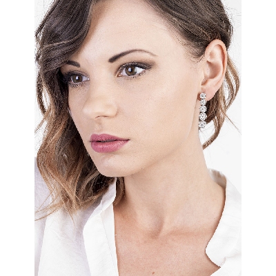 Diamant Ohrhänger Weißgold 18 Karat