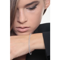 18K Weißgold-Tennisarmband mit 0,02 Karat Diamanten 2