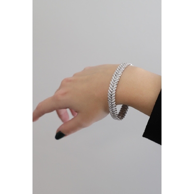 Designer Armband Weißgold Diamanten