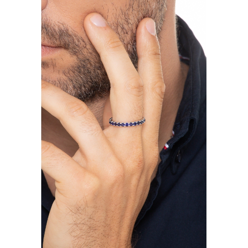 Blauer Saphir Ewigkeitsring  Blauer Saphir Ewigkeitsring