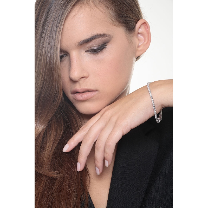 18K Weißgold Tennisarmband mit Diamanten  