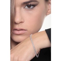 18K Weißgold Tennisarmband mit Diamanten   2