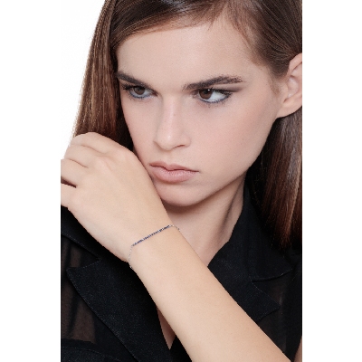 Saphir-Armband 18K Weißgold