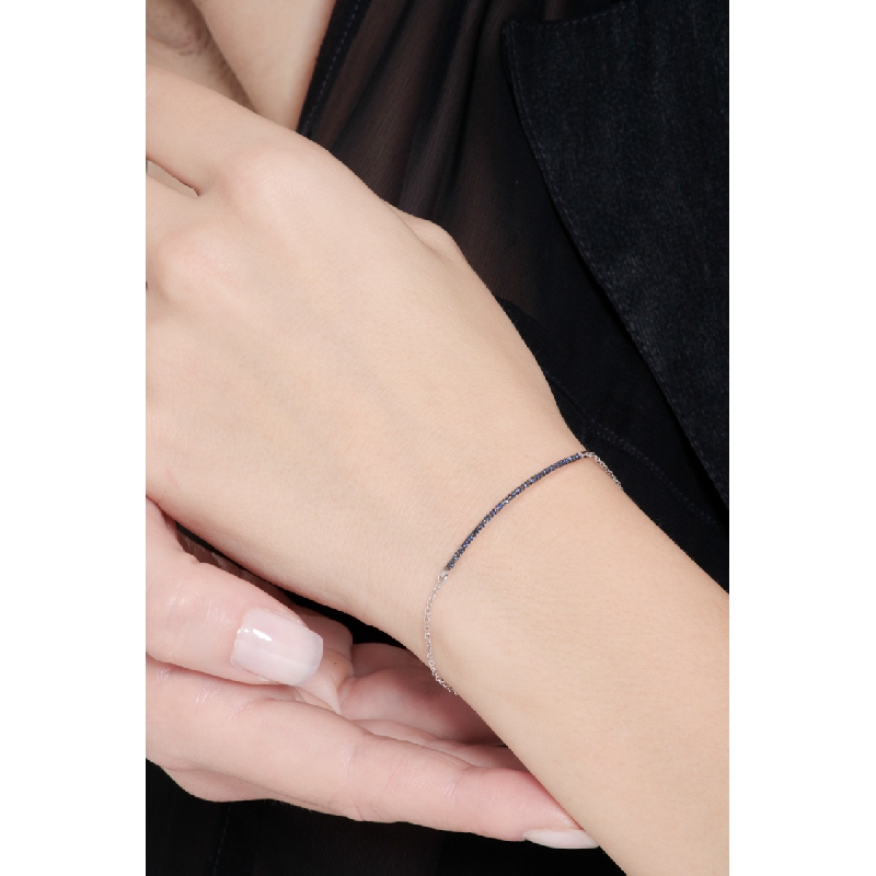 Saphir-Armband 18K Weißgold