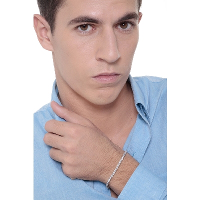 Weißgold 750 Tennisarmband mit Diamanten