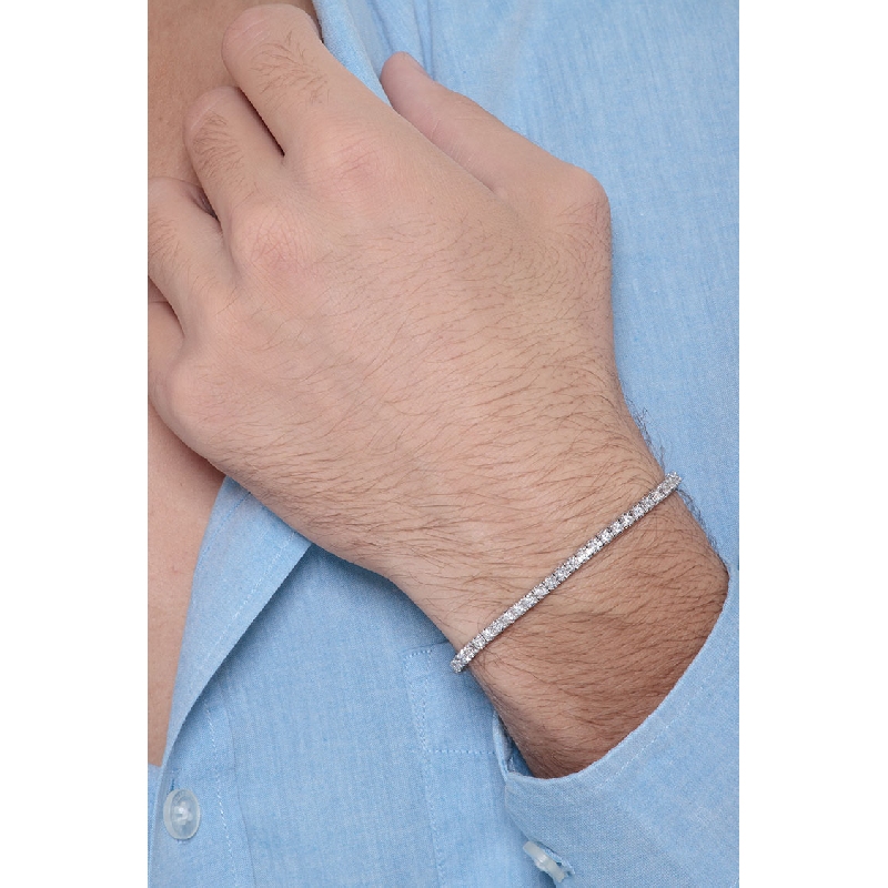 Weißgold 750 Tennisarmband mit Diamanten Weißgold 750 Tennisarmband mit Diamanten