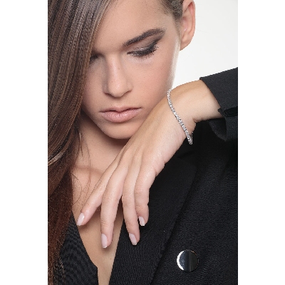 Weißgold 750 Tennisarmband mit Diamanten