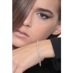 Weißgold 750 Tennisarmband mit Diamanten 2