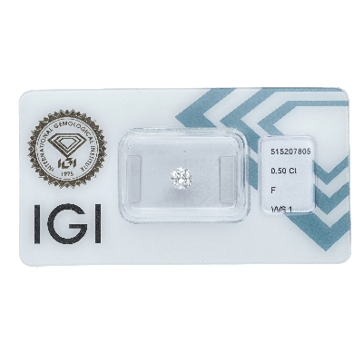 IGI-zertifizierter Diamant  CT 0,50  F VVS1