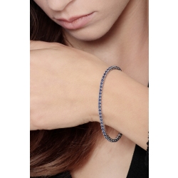 Weißgold Tennisarmband mit Saphiren 2