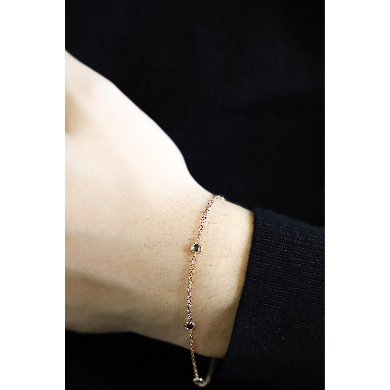 Armband aus Roségold 18K mit schwarzen Diamanten Armband aus Roségold 18K mit schwarzen Diamanten