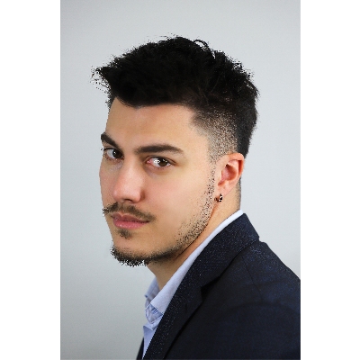 Herren Einzelne Creole mit schwarzen Brillanten Weißgold