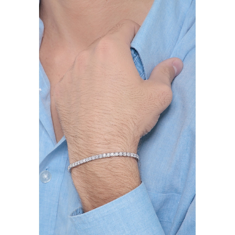 750 Weißgold Tennis Armband mit Brillanten 750 Weißgold Tennis Armband mit Brillanten