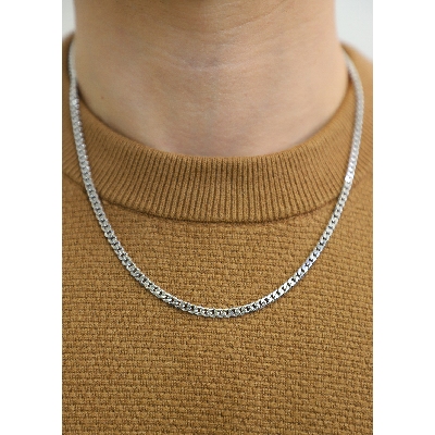 Panzerkette 750er Weißgold 18k Herren 