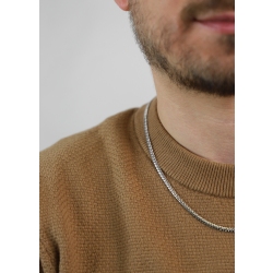 Panzerkette Weißgold 750 Herren, 50 cm  2